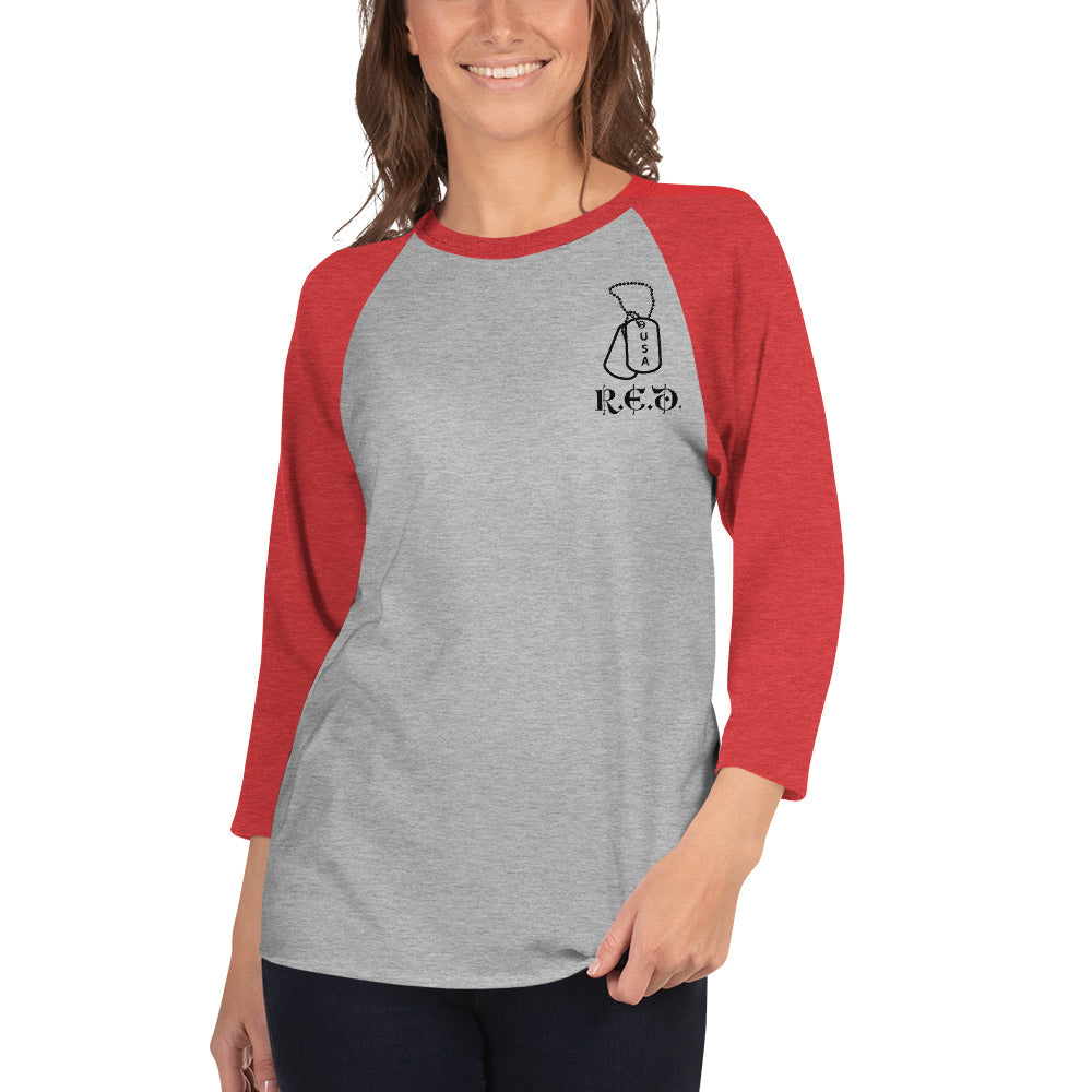 3/4 sleeve raglan shirt